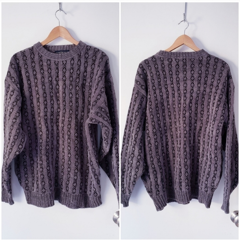Vintage Chunky Knit  Oversized Sweater Sz L